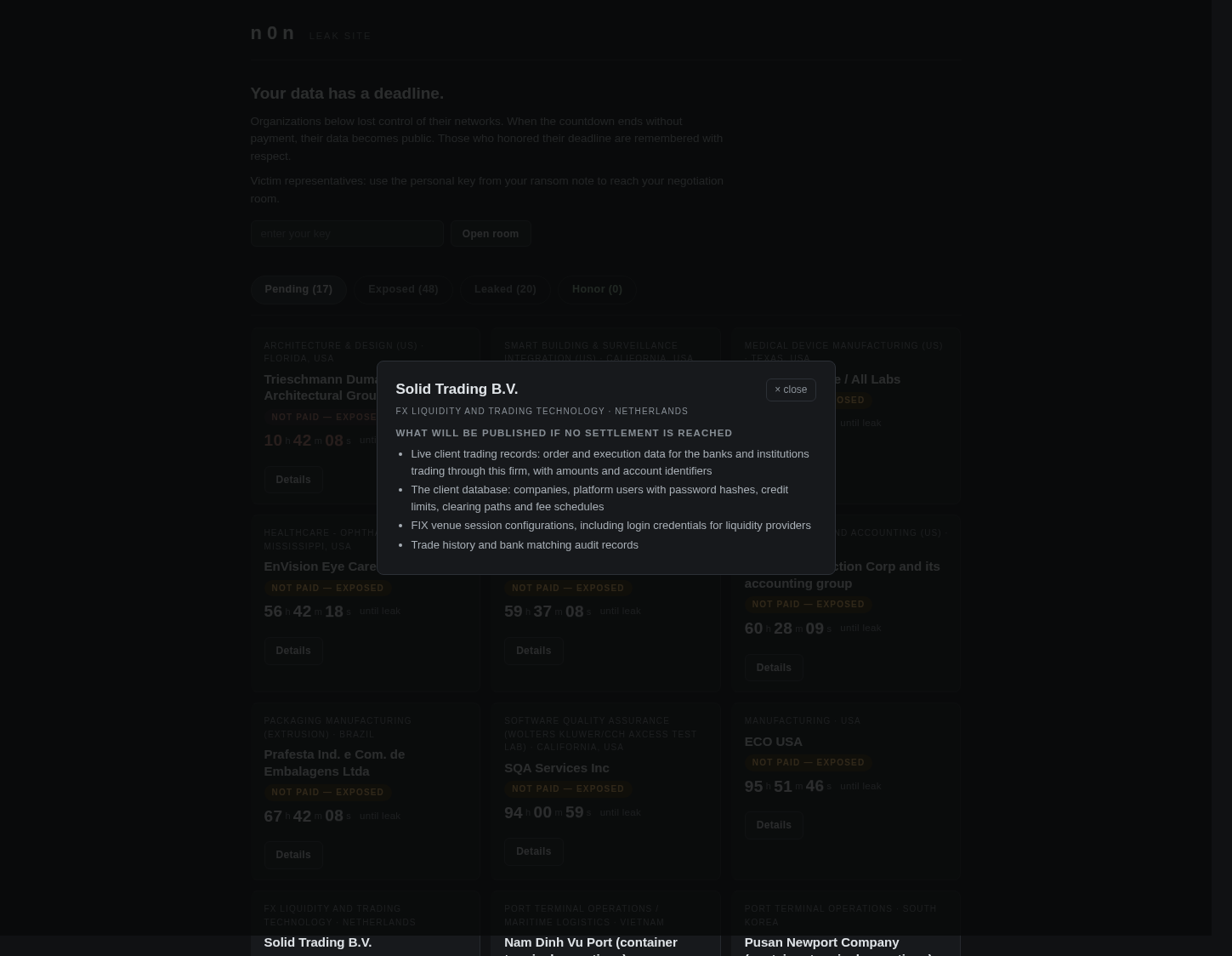 Screenshot der Detailseite