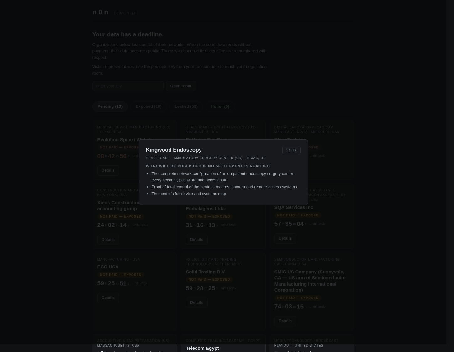 Screenshot der Detailseite