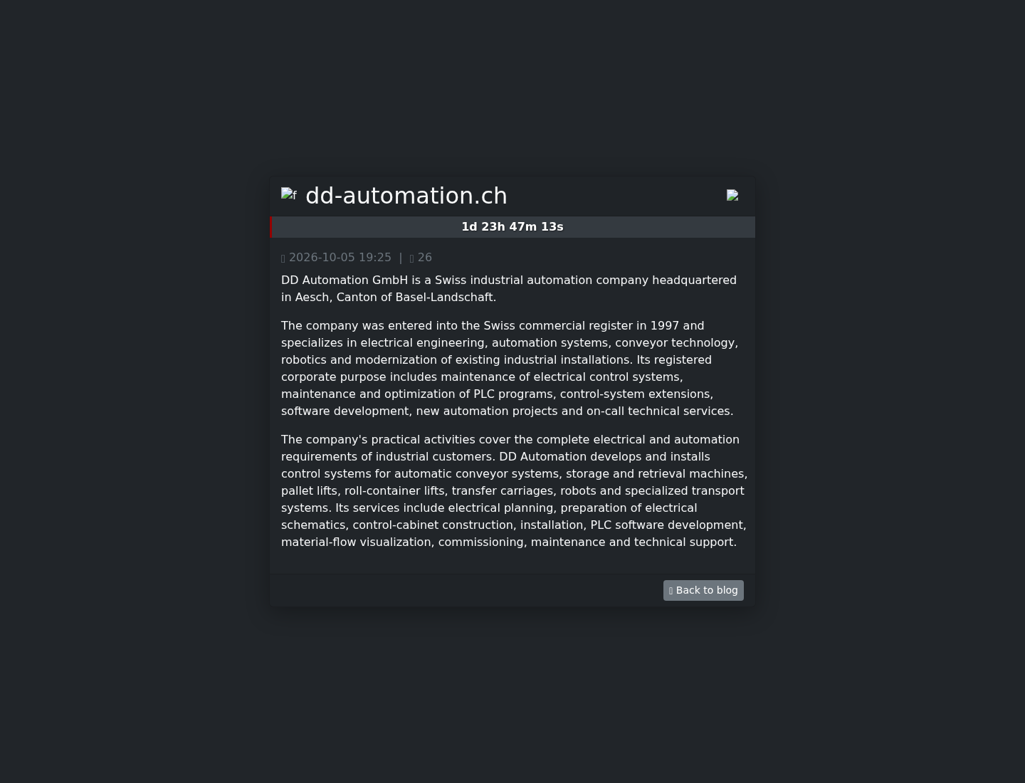 Screenshot der Detailseite