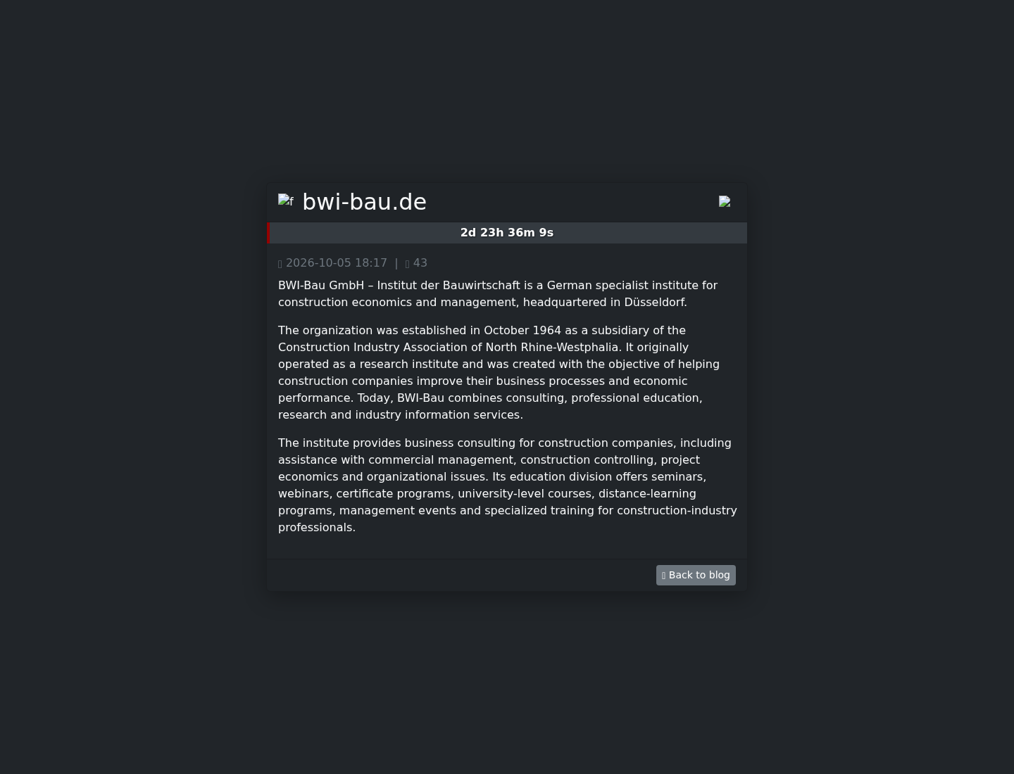 Screenshot der Detailseite