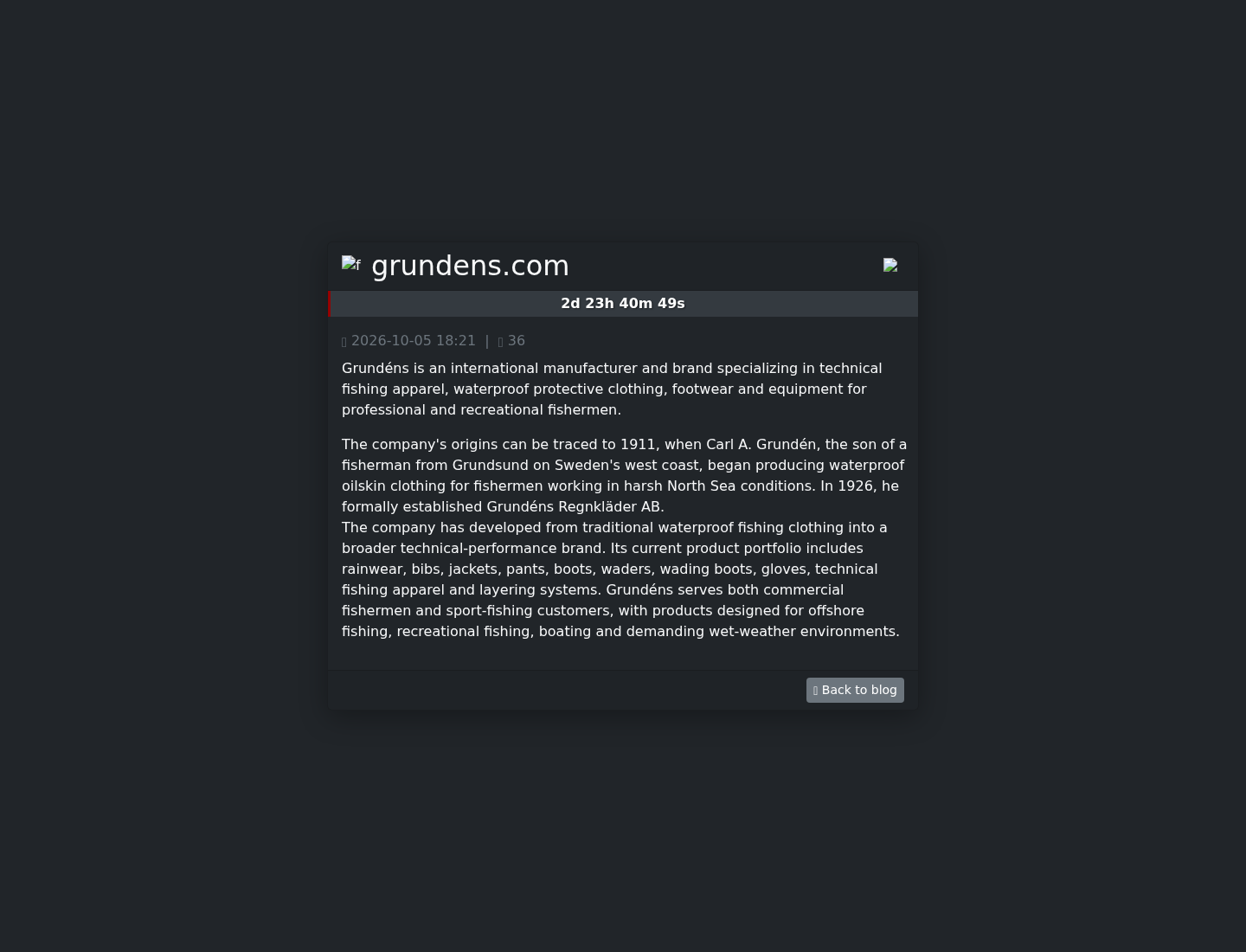 Screenshot der Detailseite