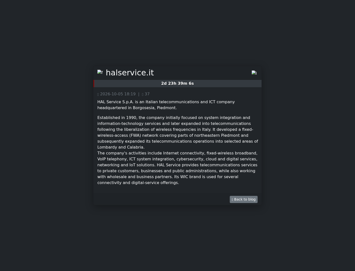 Screenshot der Detailseite