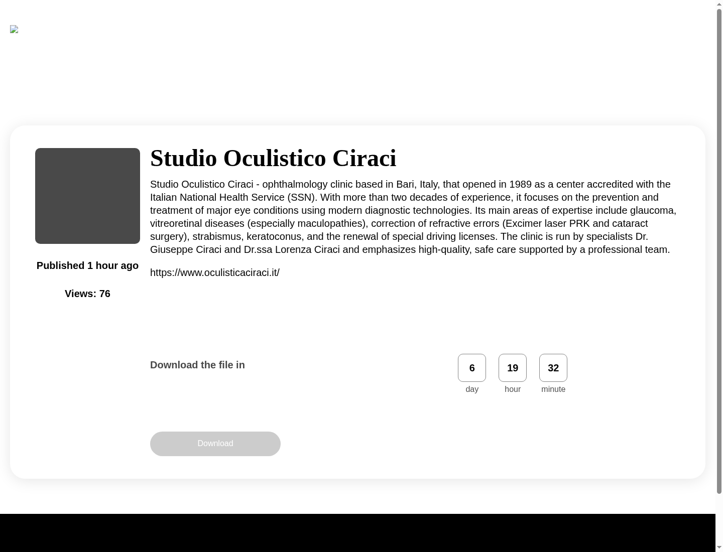 Screenshot der Detailseite