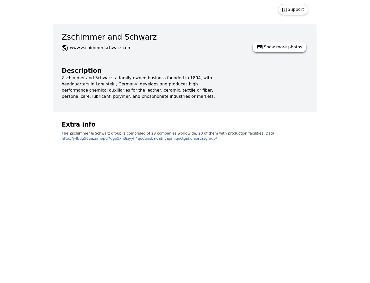 Screenshot der Detailseite