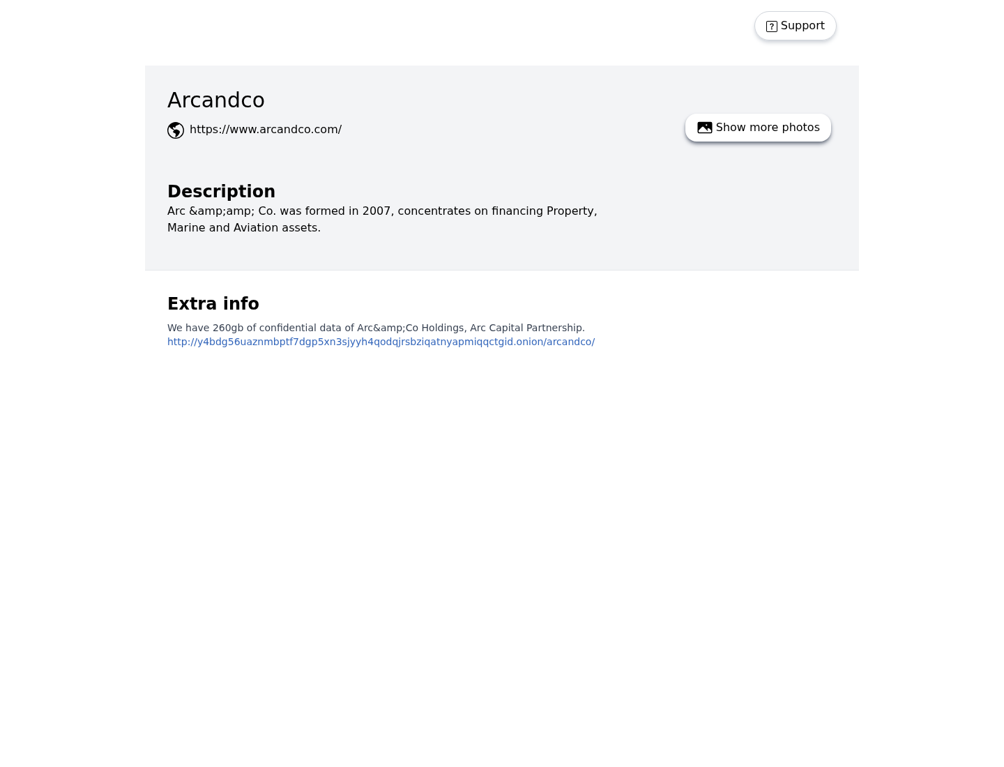 Screenshot der Detailseite