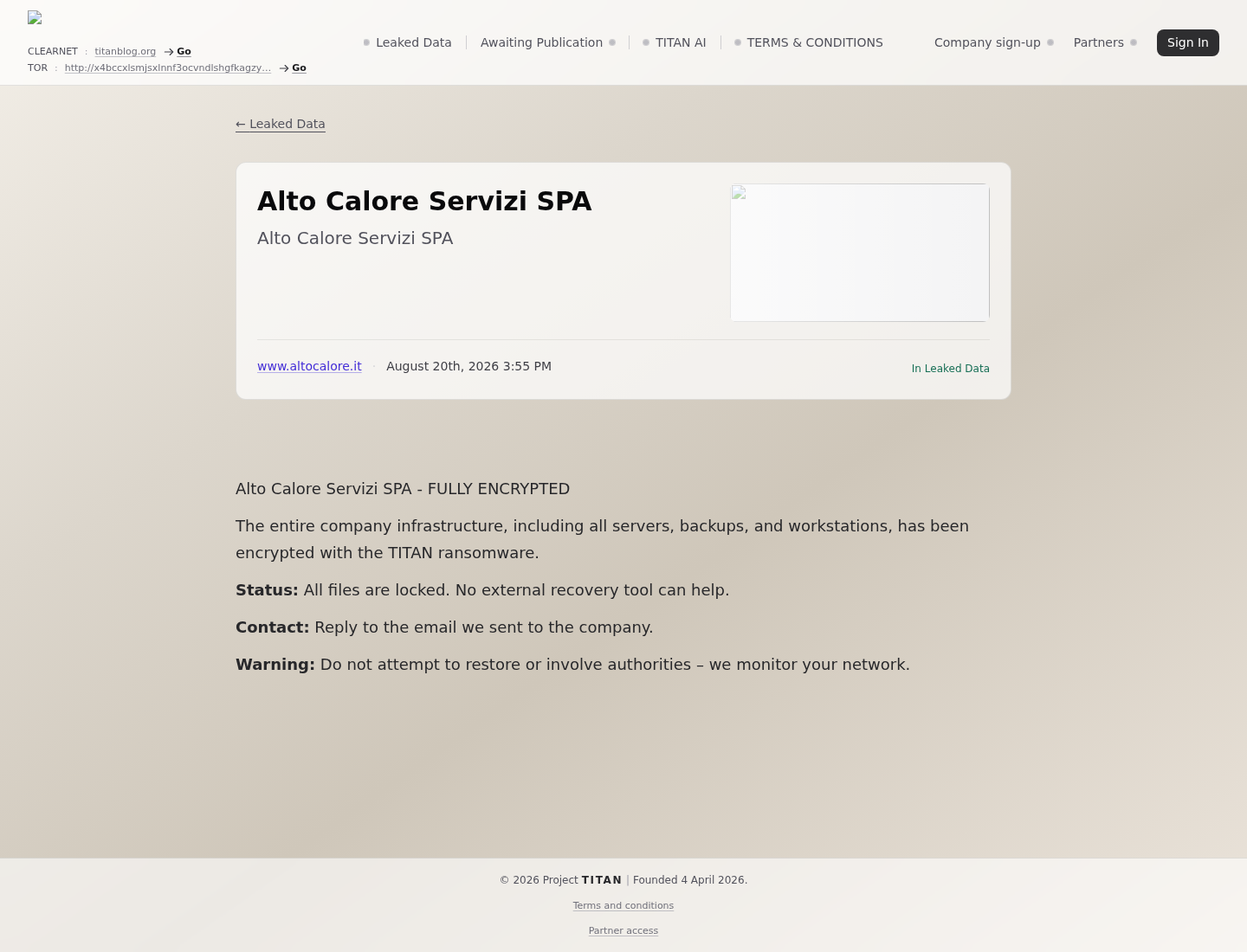 Screenshot der Detailseite