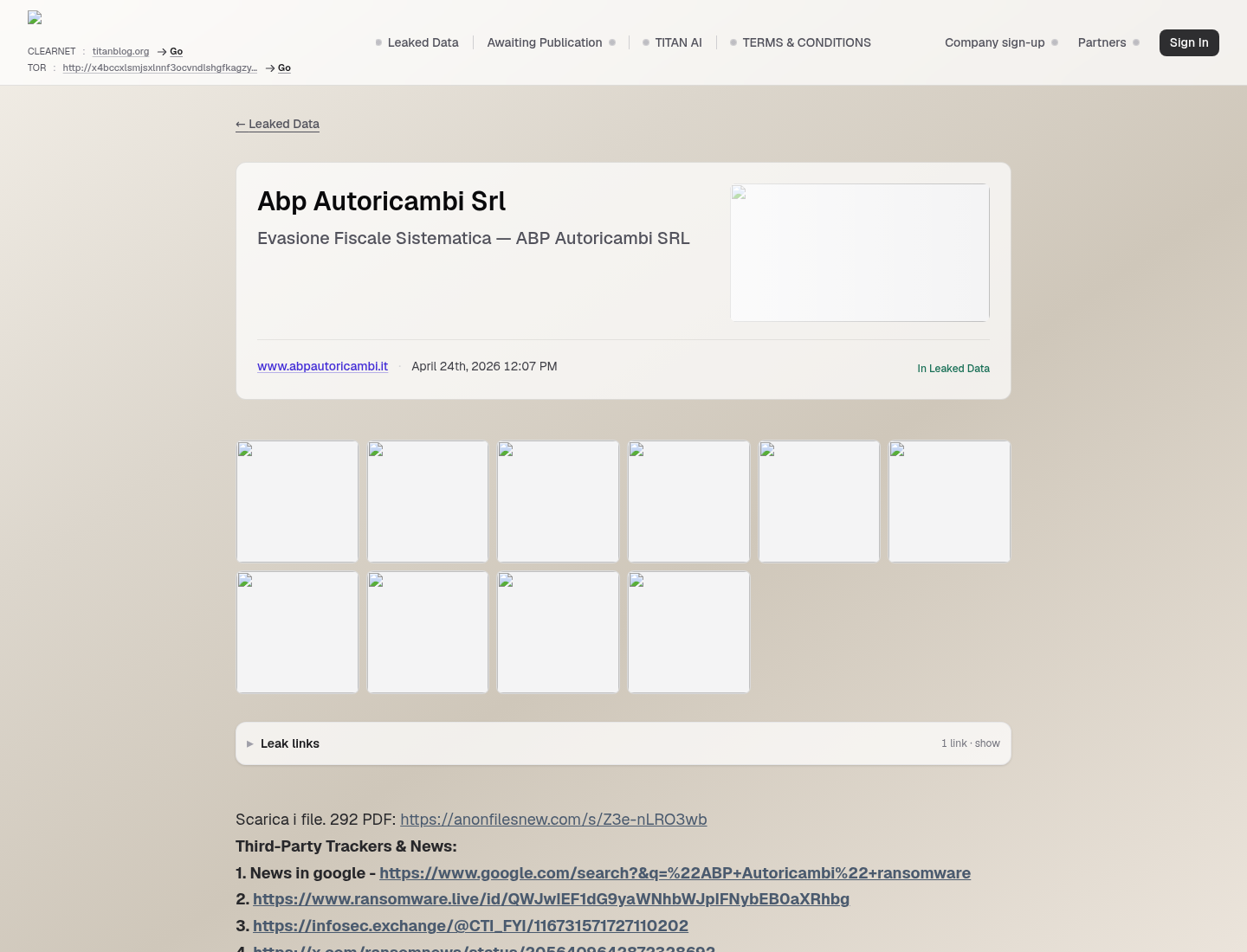 Screenshot der Detailseite