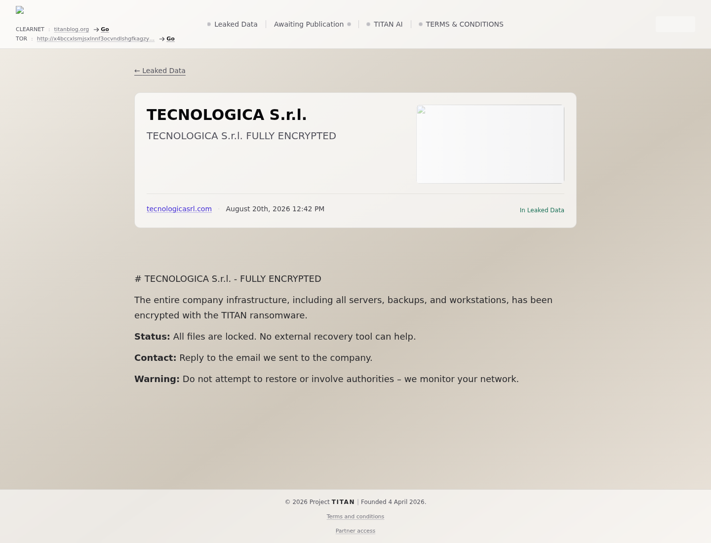 Screenshot der Detailseite