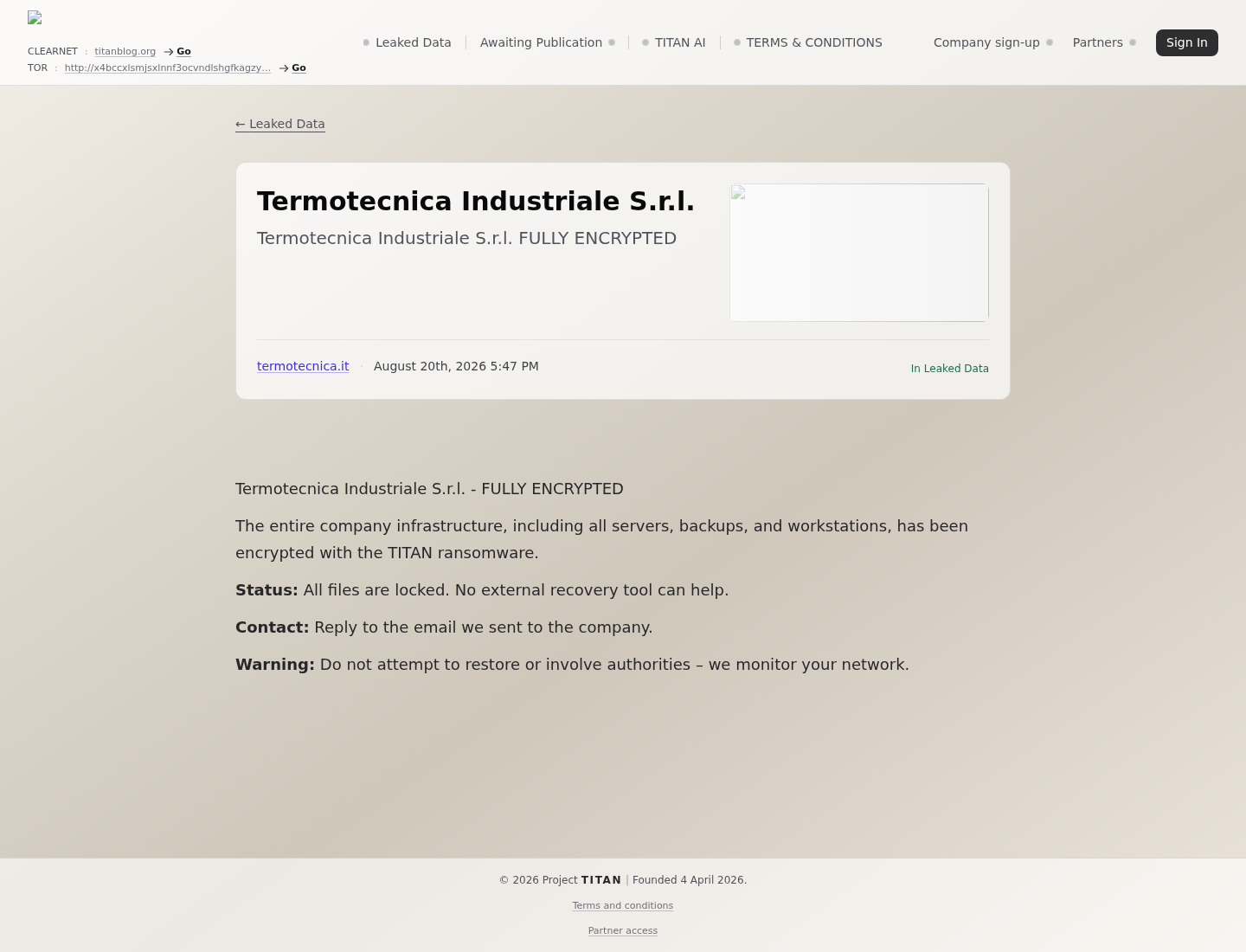 Screenshot der Detailseite