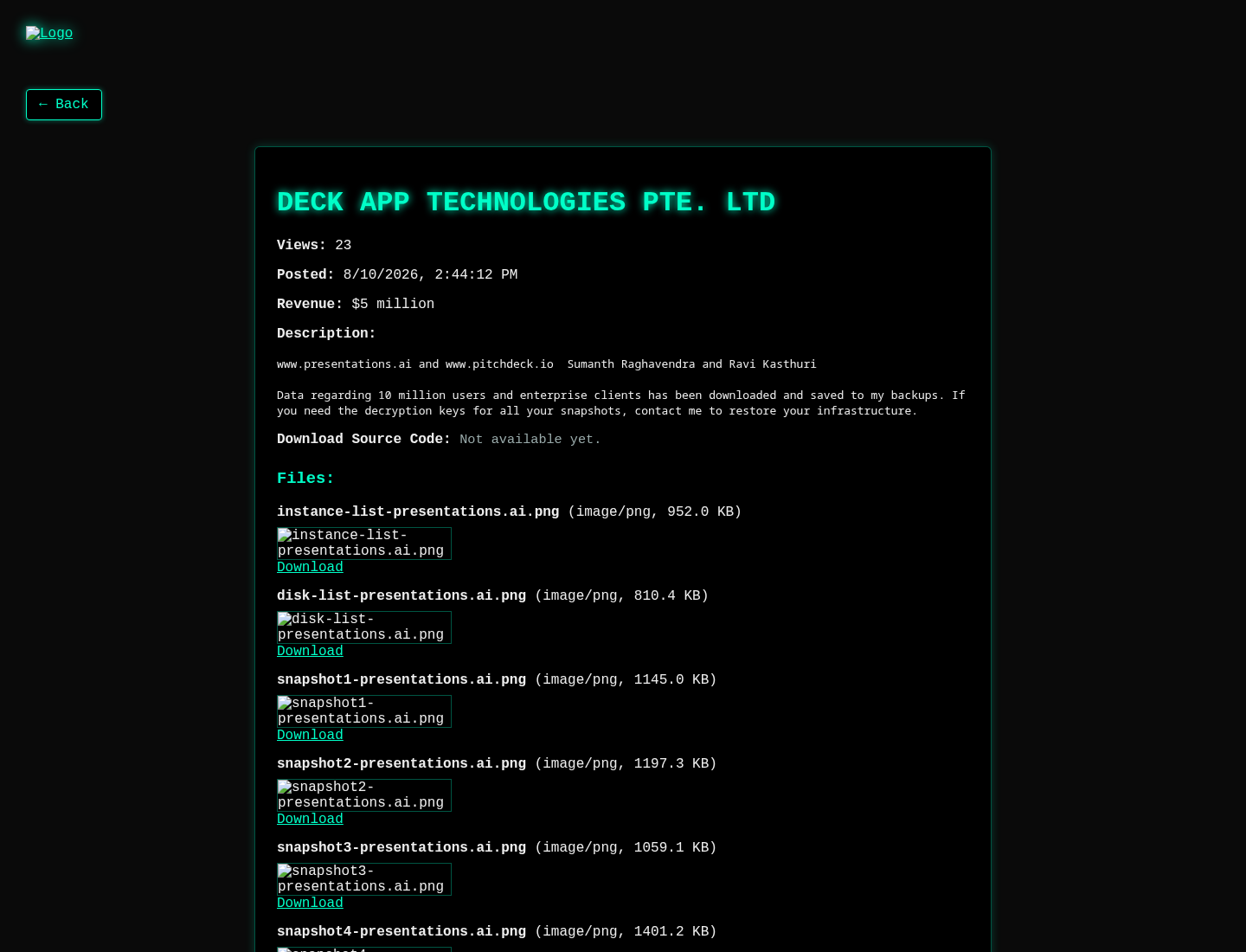 Screenshot der Detailseite